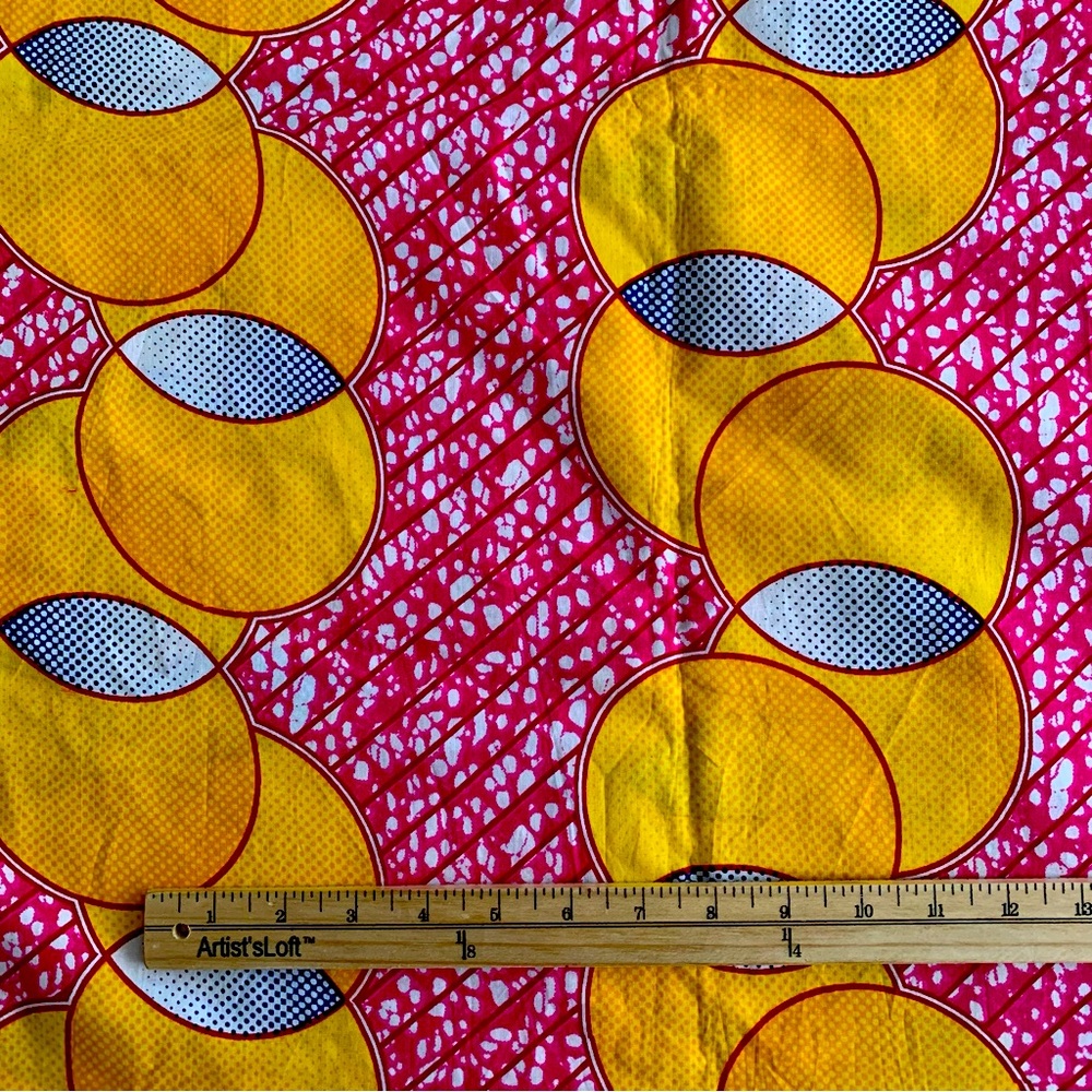 Fabric | Vivid African Ankara/Wax Print Cotton, 43" x 1.5 yards